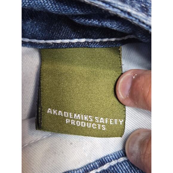 Akademiks Jeans Mens 36x31 Blue Denim Hip Hop Baggy Skater Wide Grunge Y2K - Picture 12 of 14